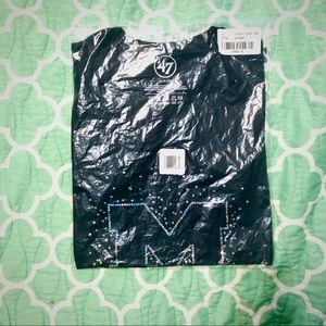 “M” black short sleeve tee shirt (M for Michigan)